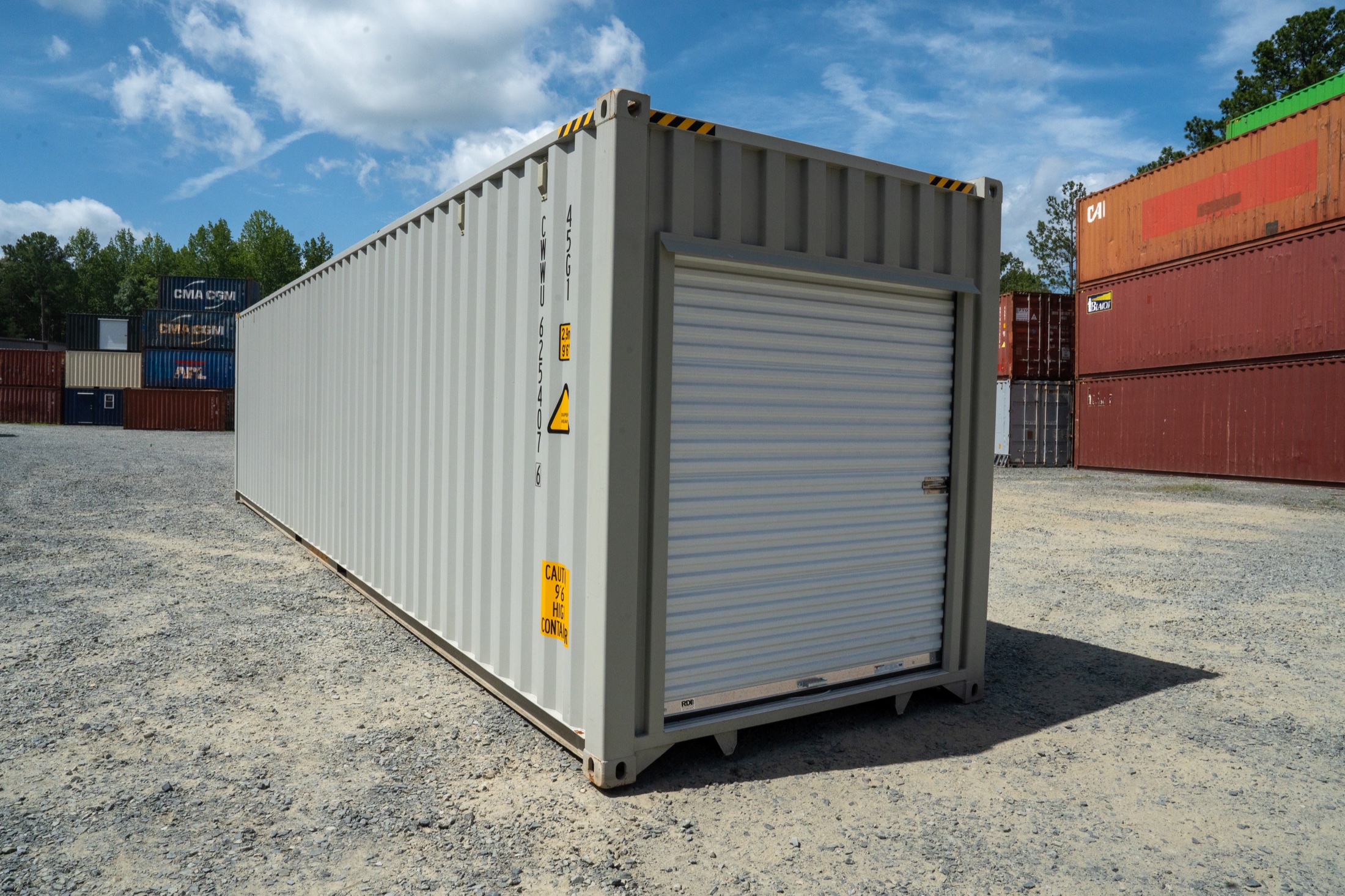 Shipping container modified as a secure workshop