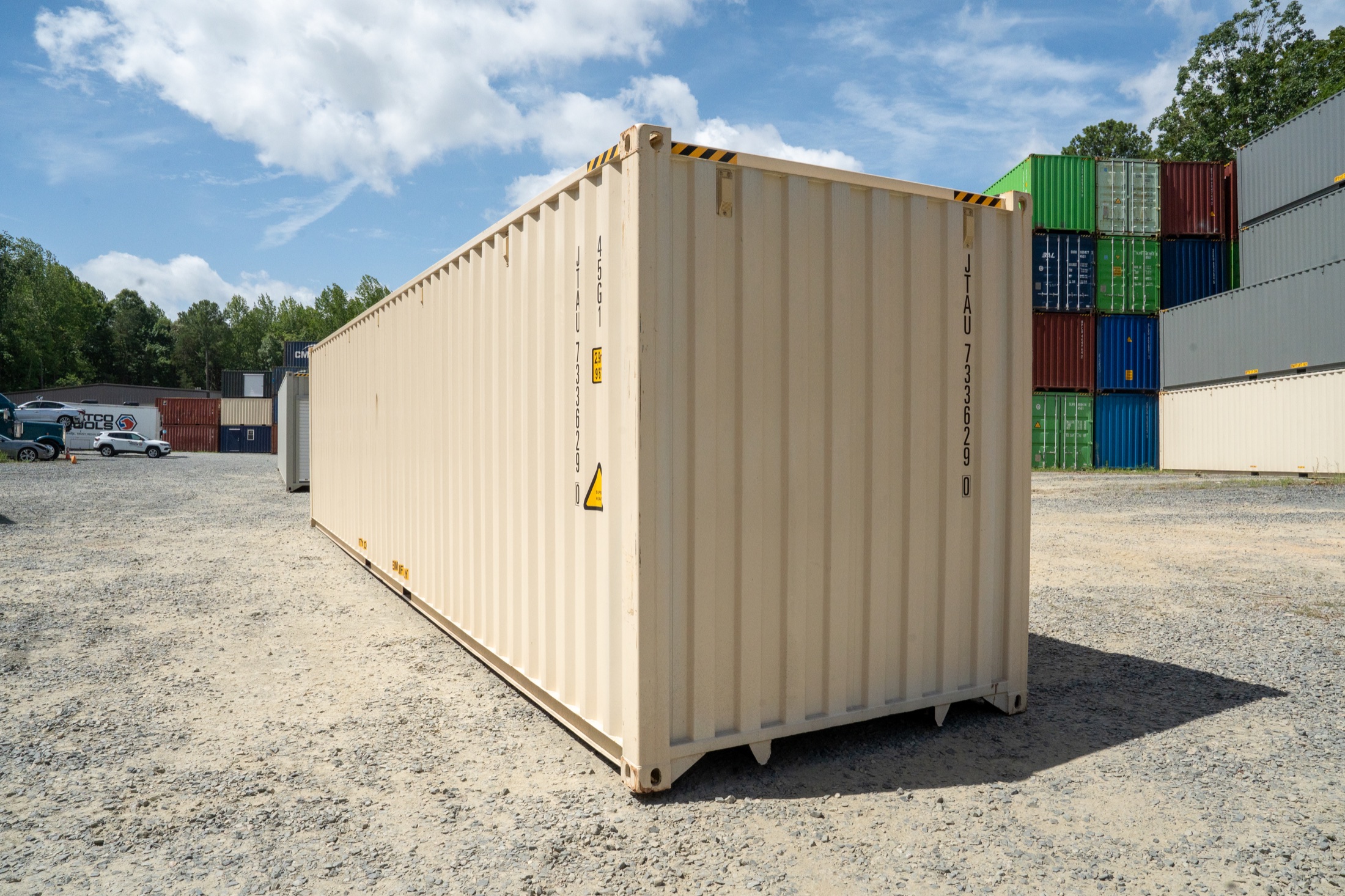 One-trip shipping container available at the PVG gravel yard.